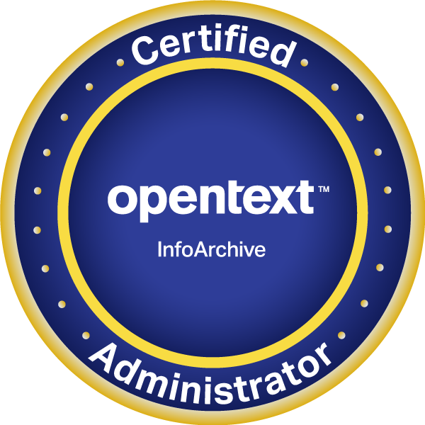 OpenText InfoArchive Administrator Badge